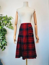 Vintage 80s Red Black Tartan