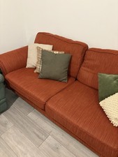 DFS Orange Sofa Three Seater -