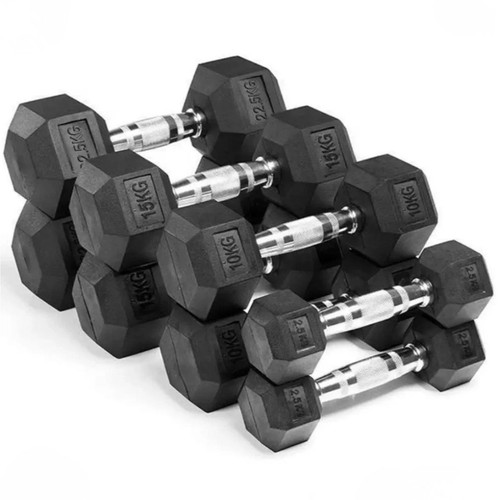 Cast iron hex dumbbells set - iron,
