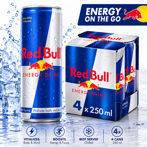 Red bull energy drink 250 - red,