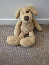  retired Cuddle Me Friends fluffy dog in good condition, small bean bag plushie 
