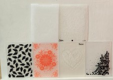 Mixed Embossing Folders x 6 - Flowers, Leaves, Heart - Sizzix, Darice, DoCrafts