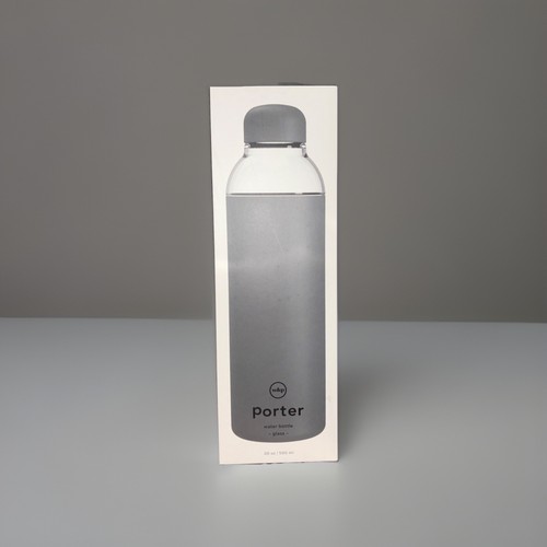 Porter glass water bottle - glass, w/