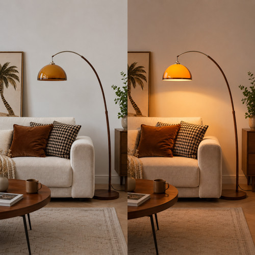 Amber arc floor lamp modern - amber, lamp,