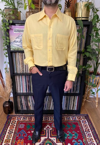 Vintage 1970s yellow wool rich - 1970s,