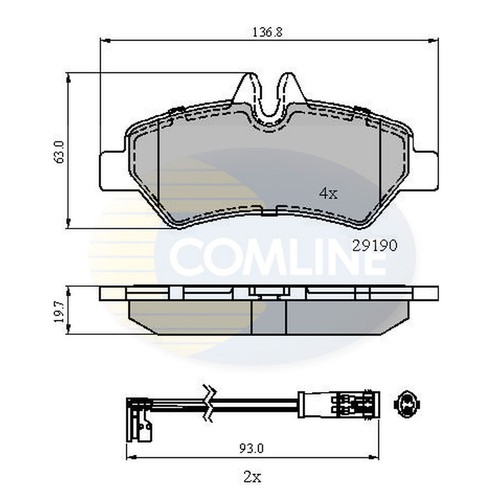 Brake pads set - pads, for