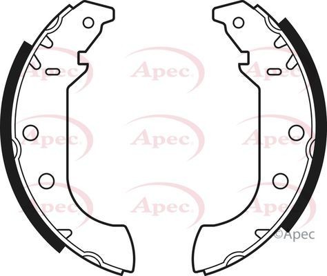 Apec rear brake shoe set - apec,