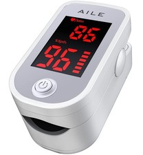 AILE Pulse Oximeter Oxygen Meter Adults Accurate Fast Easy Larger Red Screen