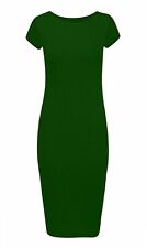 LADIES WOMANS CAP SLEEVE MIDI DRESS BODYCON SUMMER MAXI MIDI DRESS PLUS SIZE