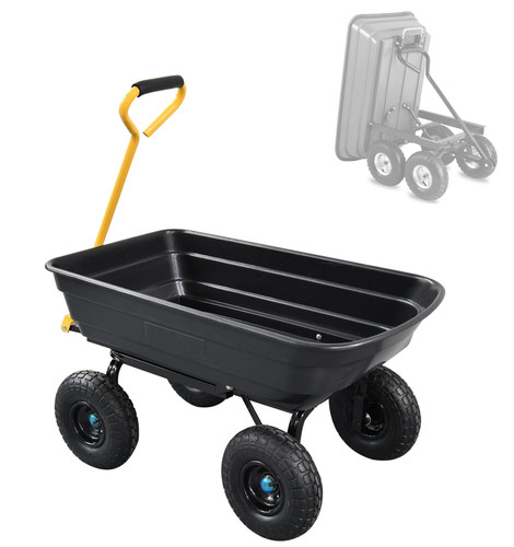 Garden trolley with tiltable - trolley,
