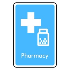 Pharmacy sign sticker - pharmacy, or