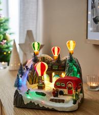 Christmas Village Light Up Musical Scene Animated Balloon Display 23cm Indoor