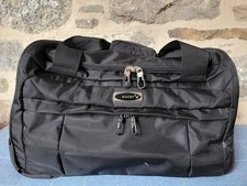 Antler Hold-all Black Small Overnight Bag with 2 Wheels & Handle Travel Duffle