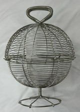 French Wire Egg Basket Vintage