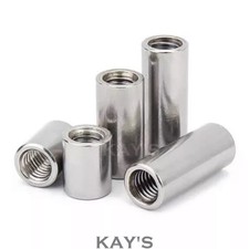 ROUND STUDDING CONNECTOR NUTS A2 STAINLESS STEEL ALL THREAD ROD BAR SLEEVE TUBE