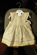 REDUCED! NEW Baby Girl Pinafore Dress 6/12 months Fully Lined. Cutey Couture.