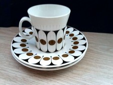 Vintage fine bone china - bone, black