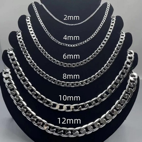 Solid 925 sterling silver curb - solid,