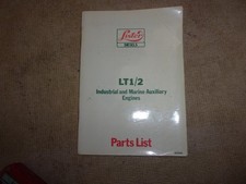 Lister LT1 /2 ind/marine Engine  Parts List/Manual Stationary Engine 1819PL 1981