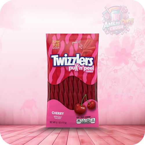 Twizzlers cherry pull and peel - and,