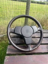 Porsche 924/944 Steering Wheel RARE dark Brown 3 Spoke Leather