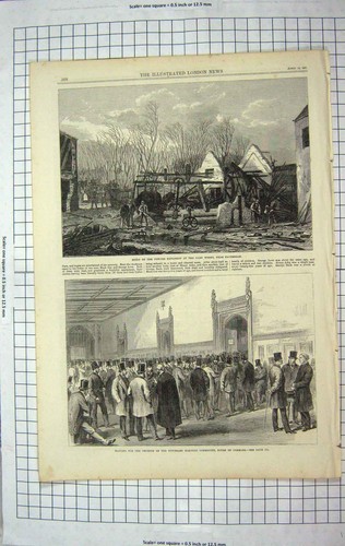 Original old antique print - original,