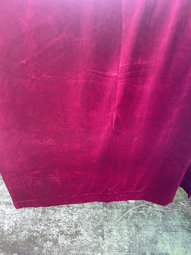 Bespoke dark red velvet single - red,