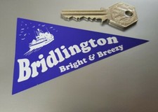 Bridlington Yorkshire Holiday Travel Pennant Retro Classic Car Window Sticker 4"