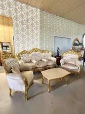 Rococo Louis XV Sofa Set Gold