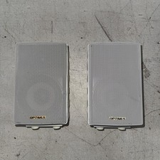 Vintage Radioshack Radio Shack OPTIMUS Pro X7 40-2076 White Metal Mesh - Pair