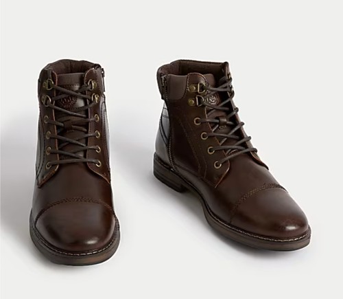 Military style boots - m&s,