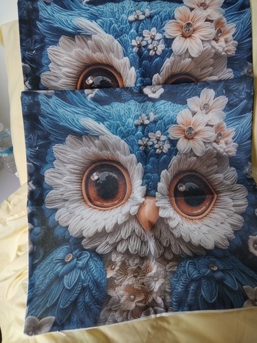 Beautiful owls cushion - x,