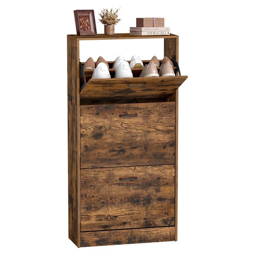 Tier shoe cabinet with flip - 3,