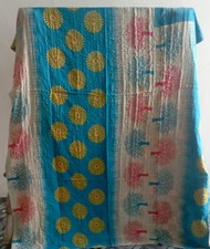 Handmade Bedspread Vintage Kantha Quilt Indian Bedding Quilts Coverlet Blanket