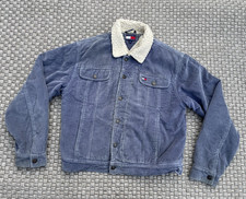 Tommy Hilfiger Tommy Jeans Women's Cord Denim Sherpa Jacket Blue Size Large