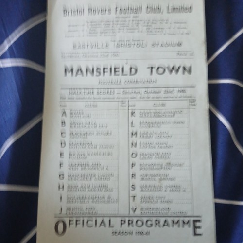 Football programme bristol - football,