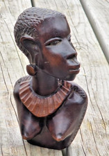 Carved tribal lady figures - carved,