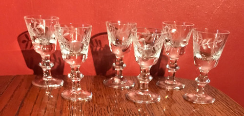 Mini etched crystal liqueur - mini,