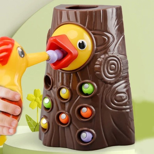 Montessori wooden woodpecker - montessori,