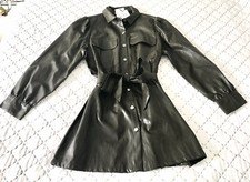 Zara Faux Leather Collared