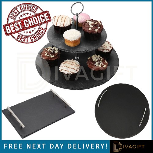 Natural slate serving trays - slate,