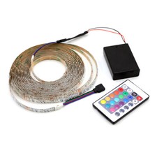 5V Battery Powered LED Strip Lights TV Backlight 2835 RGB Colour Changing Remote