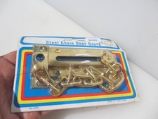 Door Latch Lock Bracket Locking Chain Old Retro - Modern Brass Plated Iron 