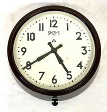 Vintage Smiths 8 Day Bakelite Military MOD Wall Clock