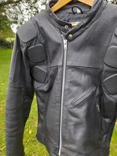 Vintage MGC Leather Motorcycle Jacket Armoured Size 48
