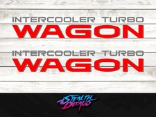 Intercooler turbo WAGON fits Shogun pajero sticker/decal Premium Quality x2 Red