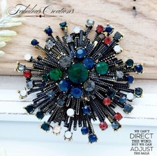 Starburst Sunburst Brooch