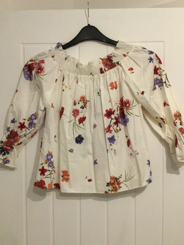 Zara white floral bardot - white,