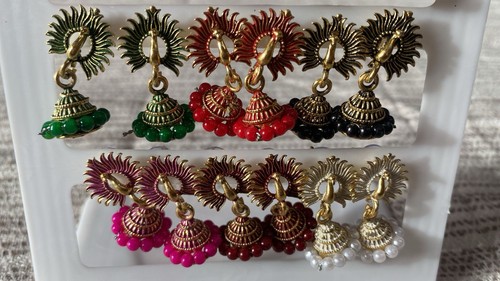Mini earrings jhumka - mini, set