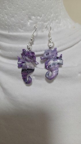 Seahorse dangle earrings - seahorse,